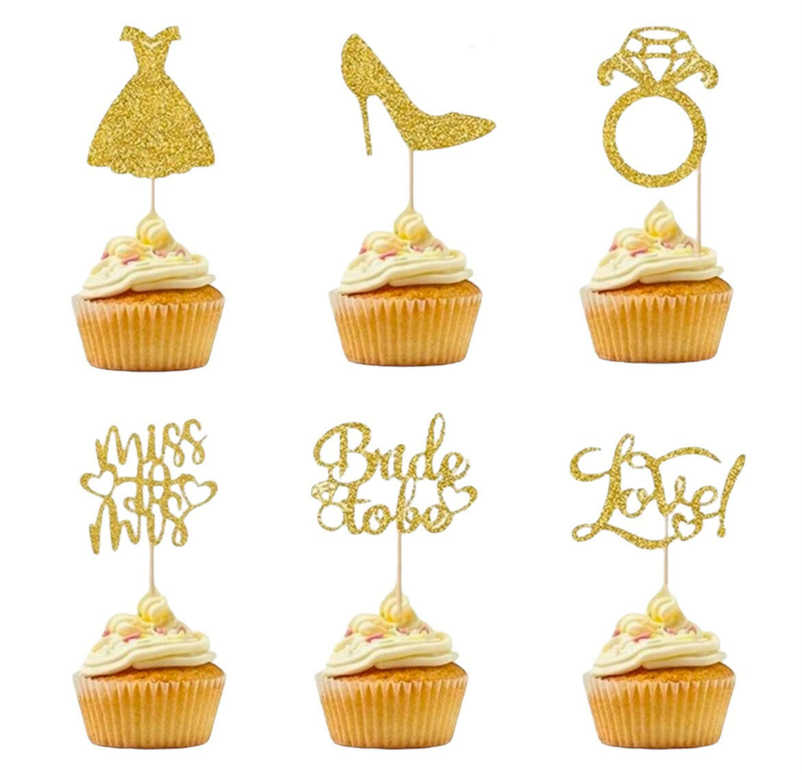 Bride To Be Cupcake Toppers | Set of 12 pcs