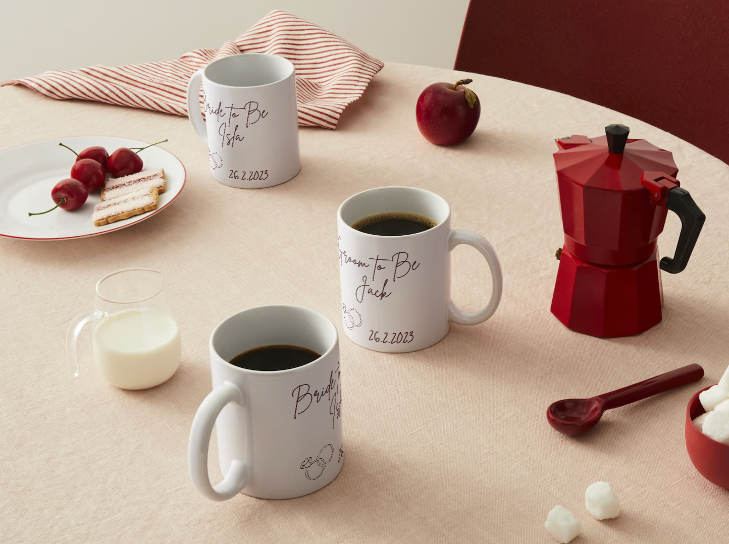 Bride to be Personalised Mug - Rings