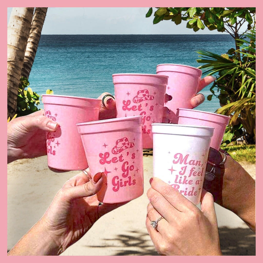 A Set of 6 Hens Party Drinking Cups
