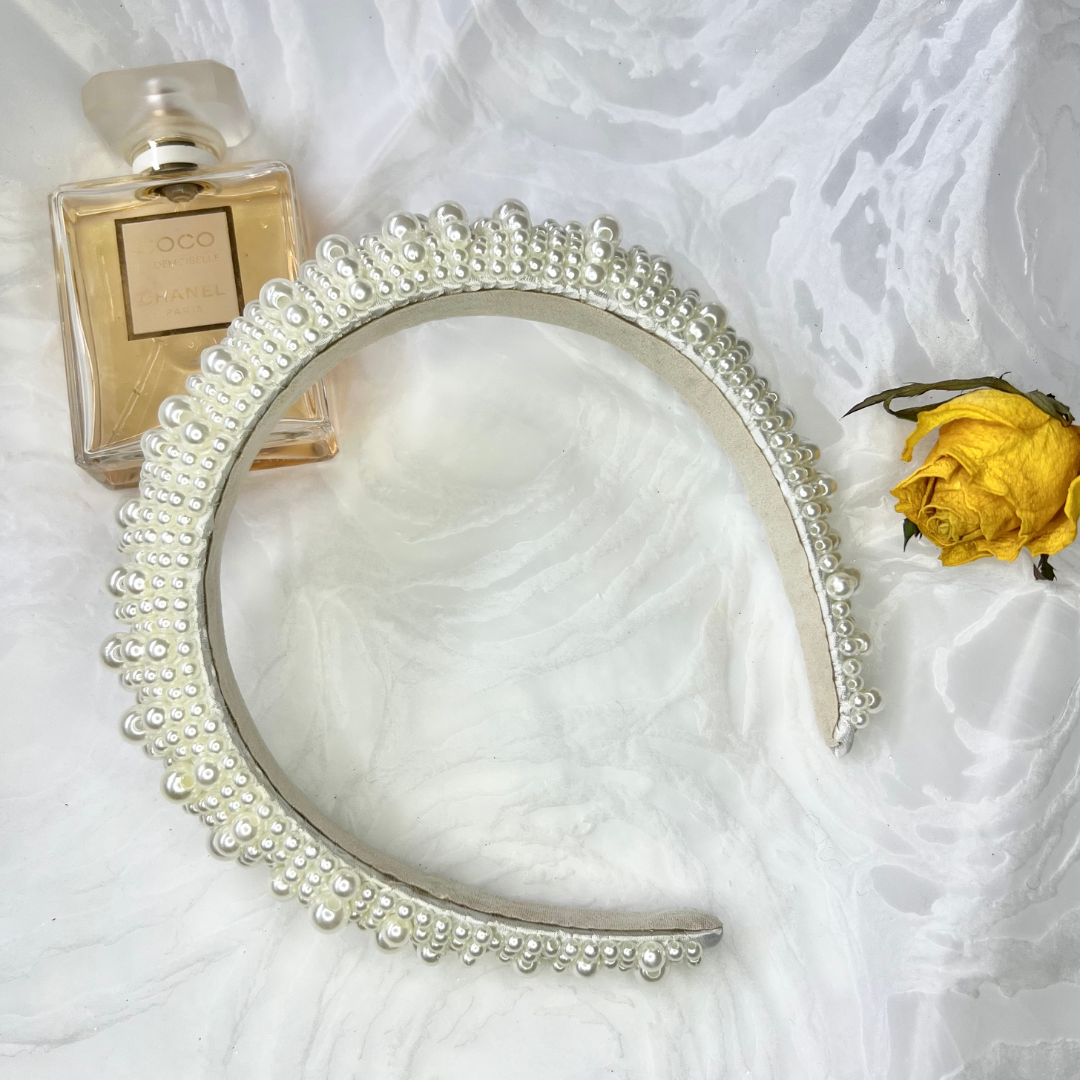 While Pearl Headband