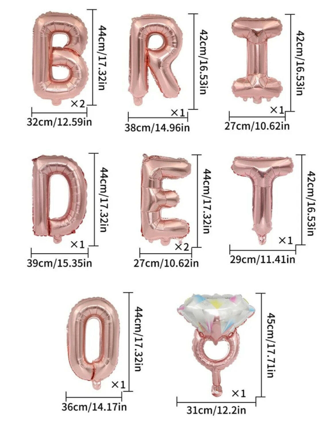 Bride To Be Large Balloons
