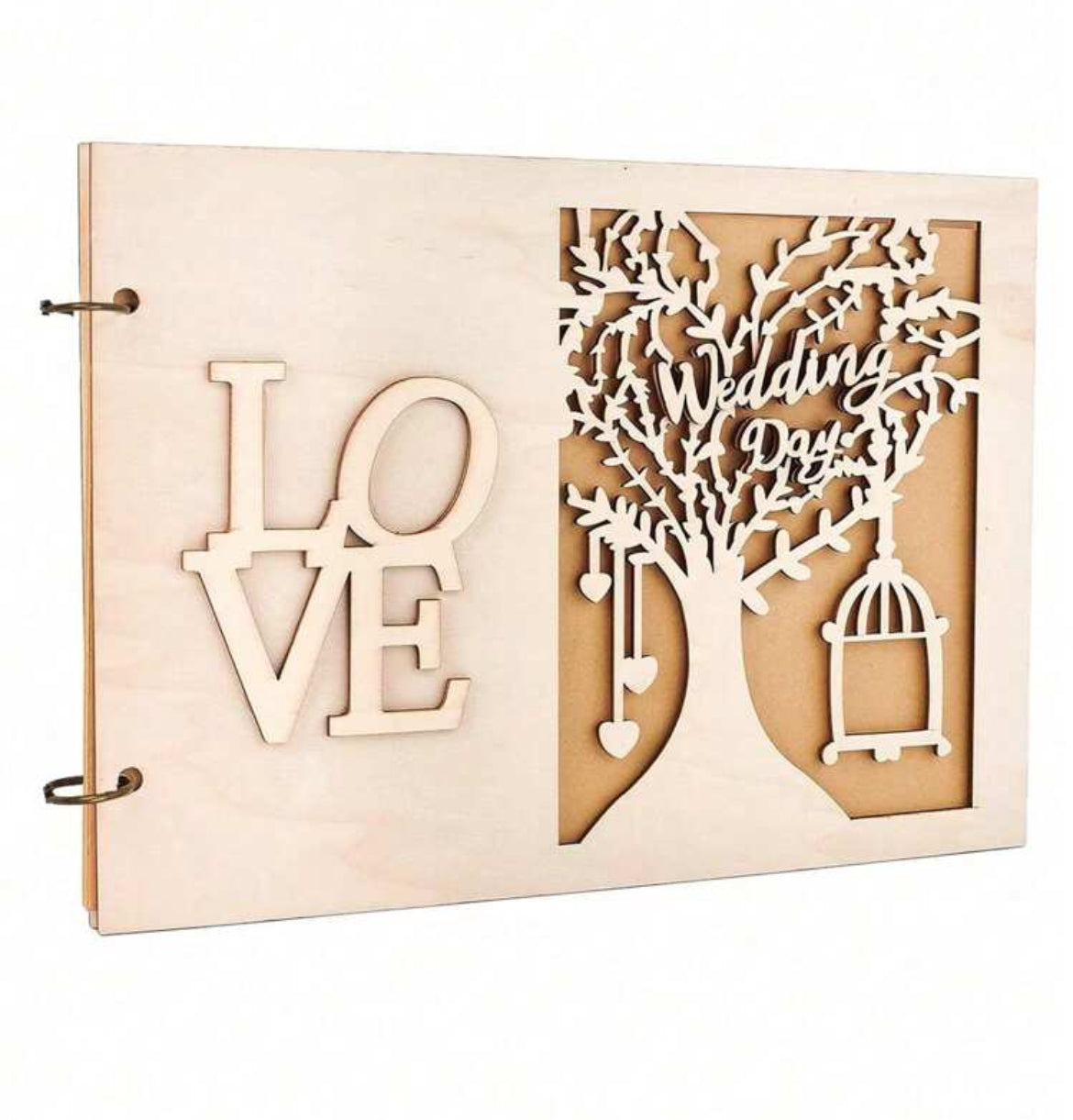Love Wooden Guest Book