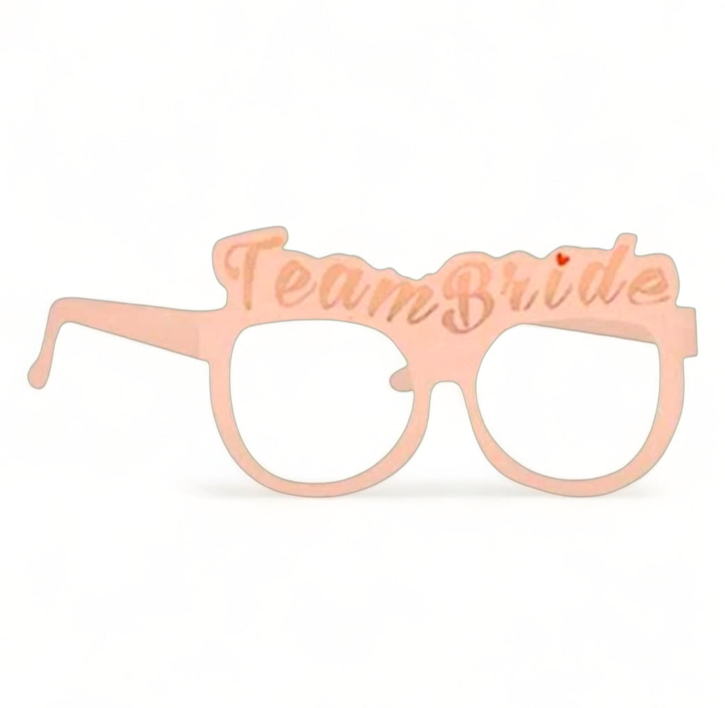 Set of 10 Team Bride Paper Glasses