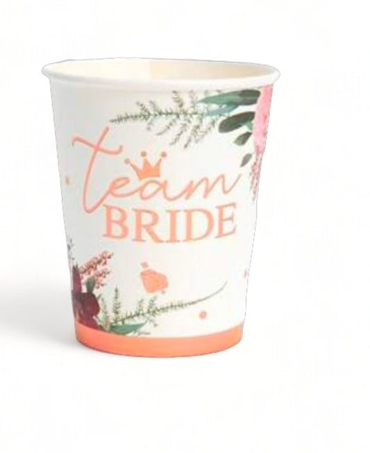 Team Bride Paper Cups