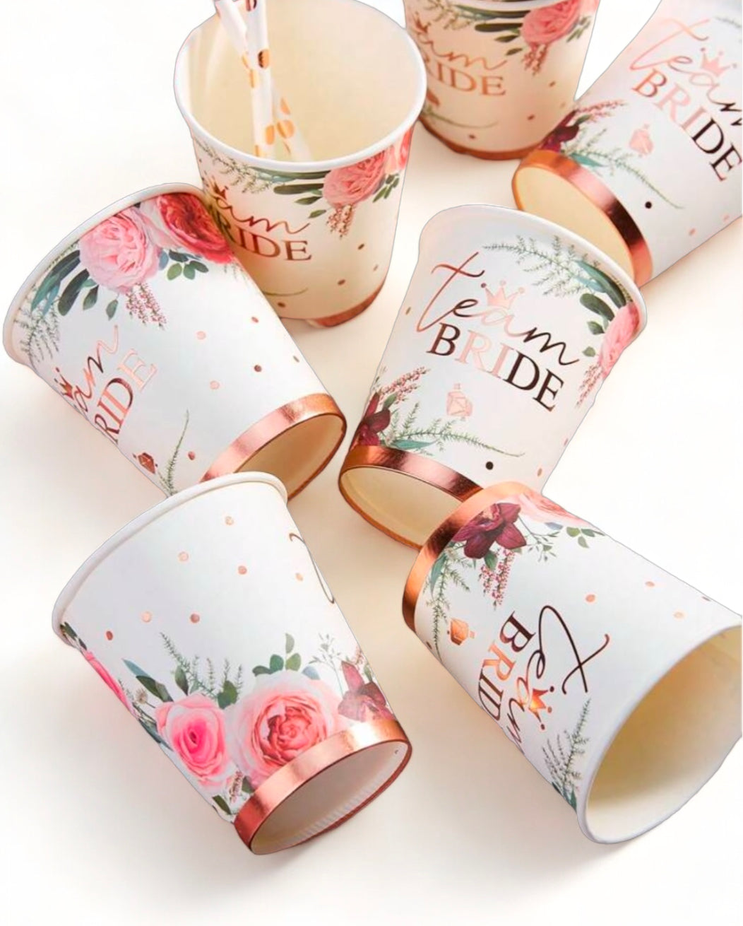 Team Bride Paper Cups