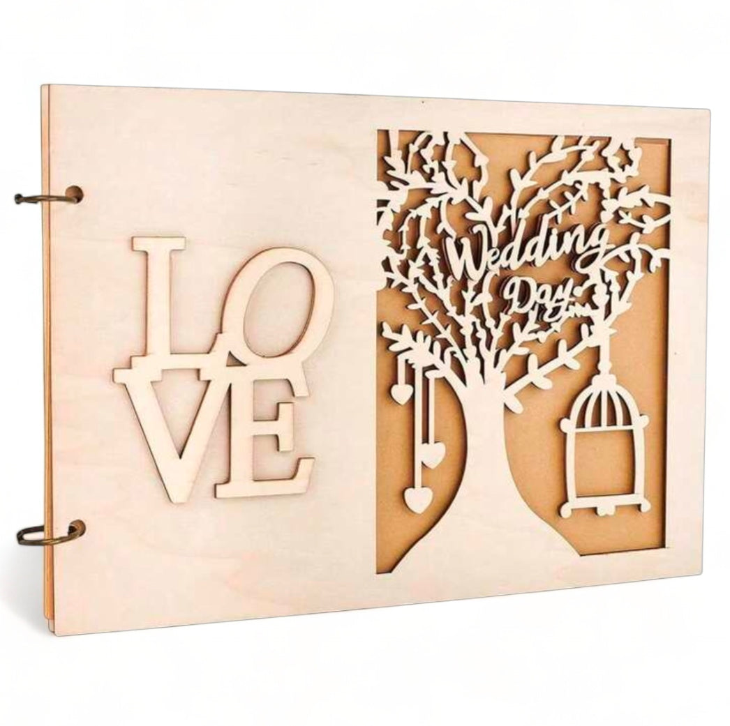 Love Wooden Guest Book