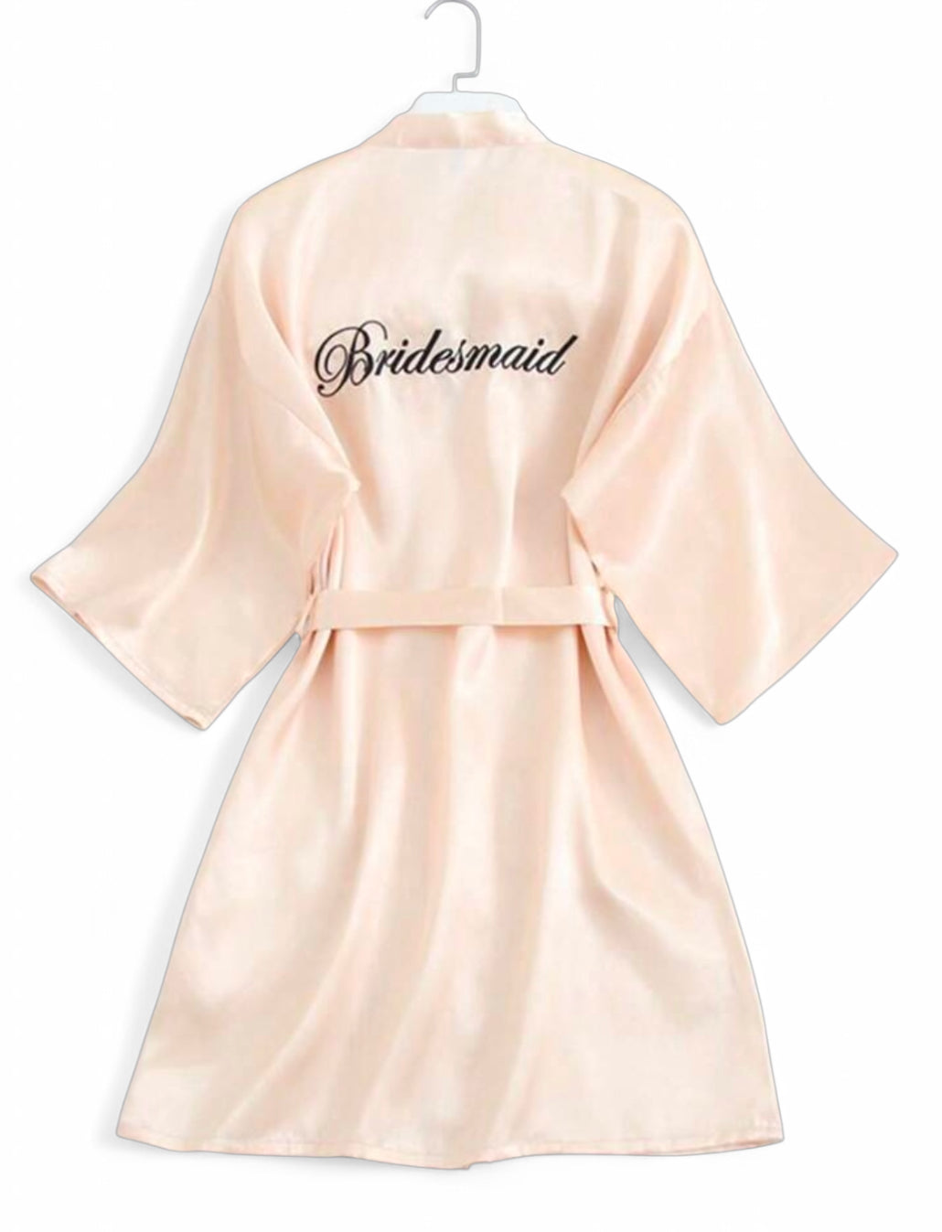 Embroidered Bridesmaid Satin Robe