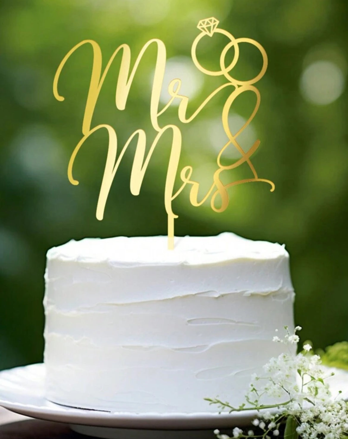 Mr & Mrs Cake Topper