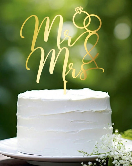 Mr & Mrs Cake Topper