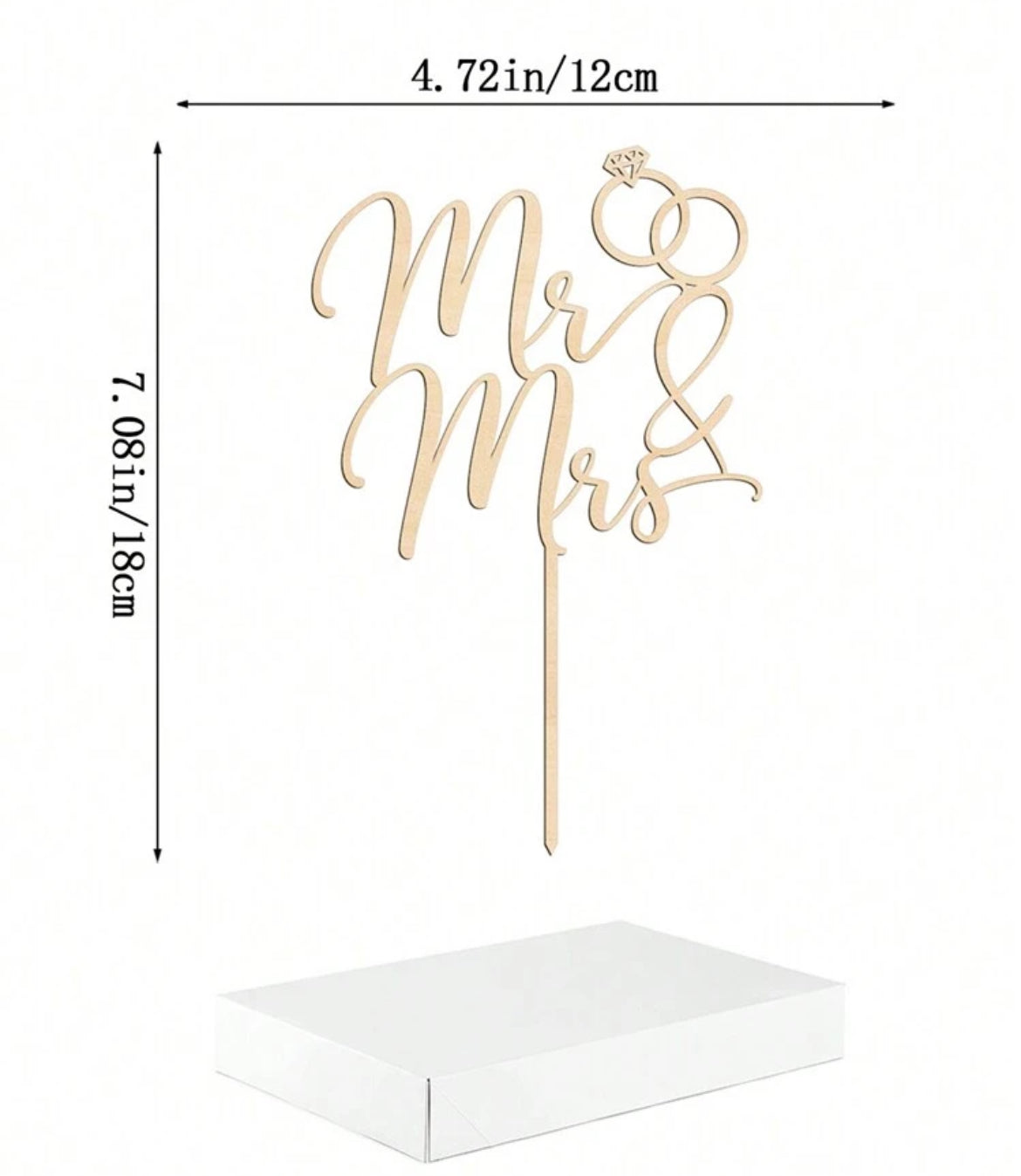 Mr & Mrs Cake Topper