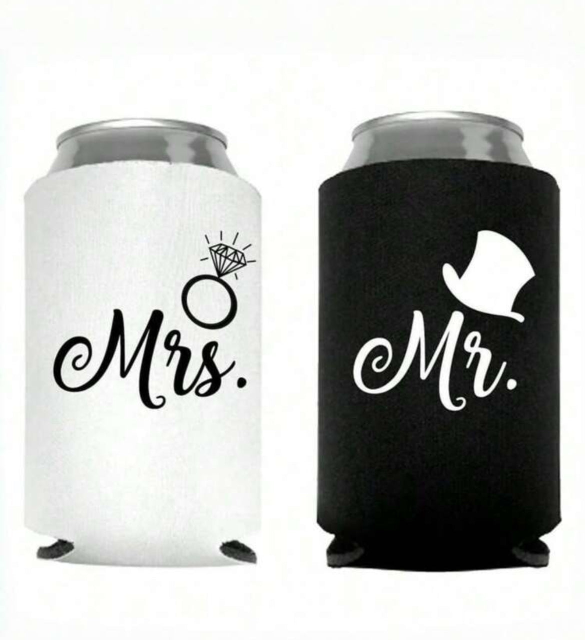 Wedding Stubby Holders | Mr & Mrs