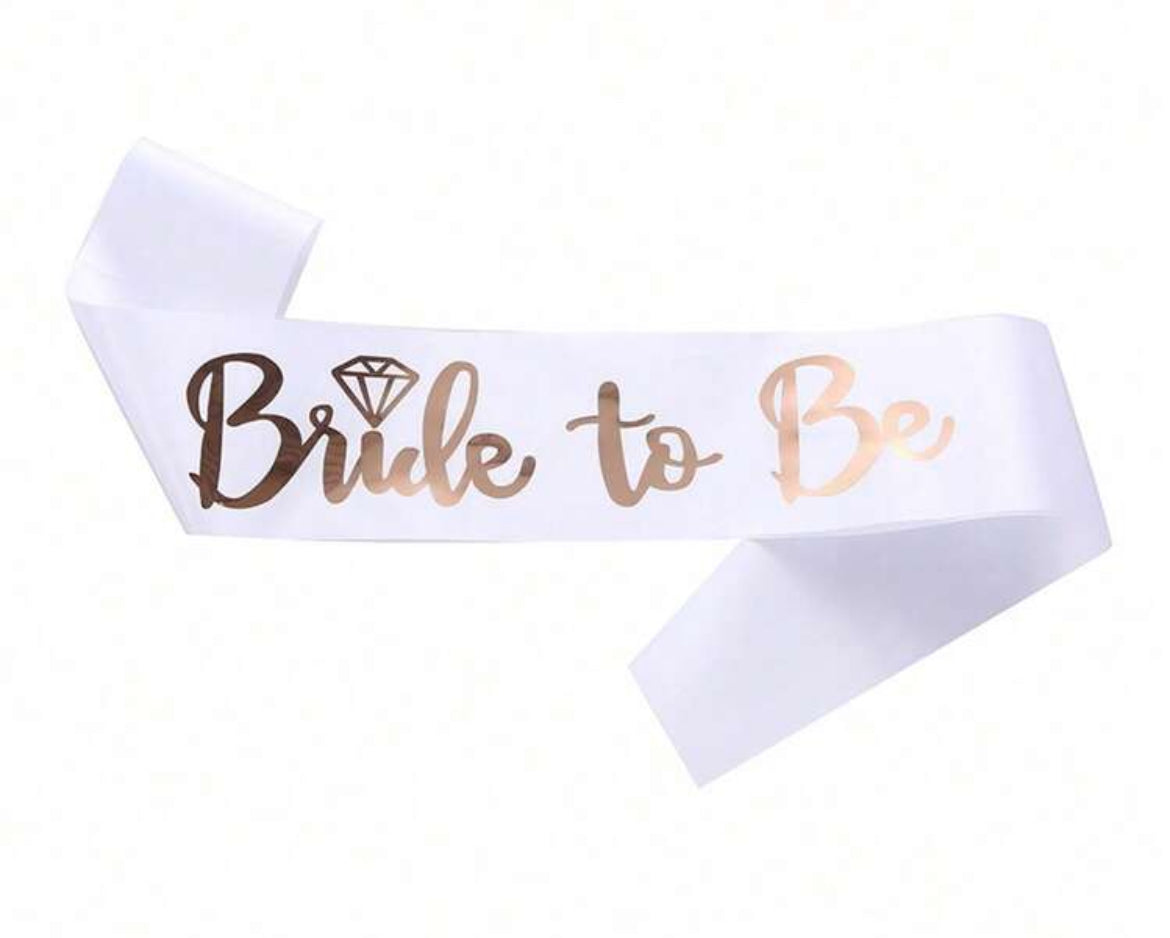 Bride To Be Satin Sash with a Diamond