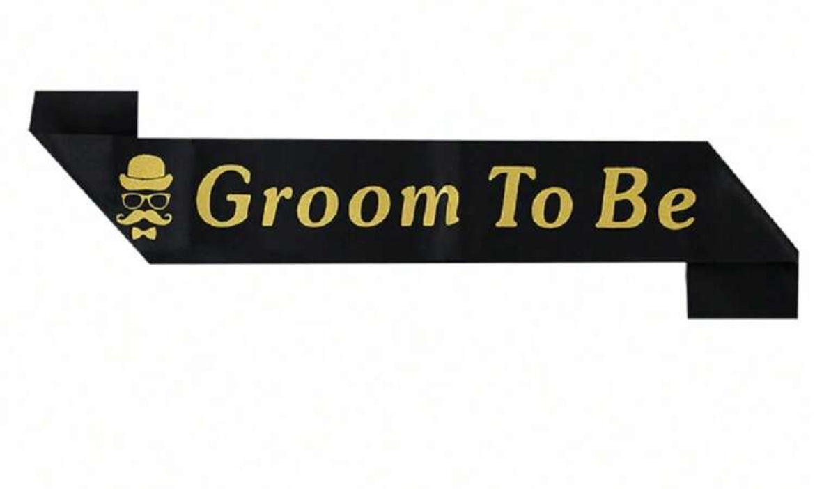 Groom To Be Satin Sash