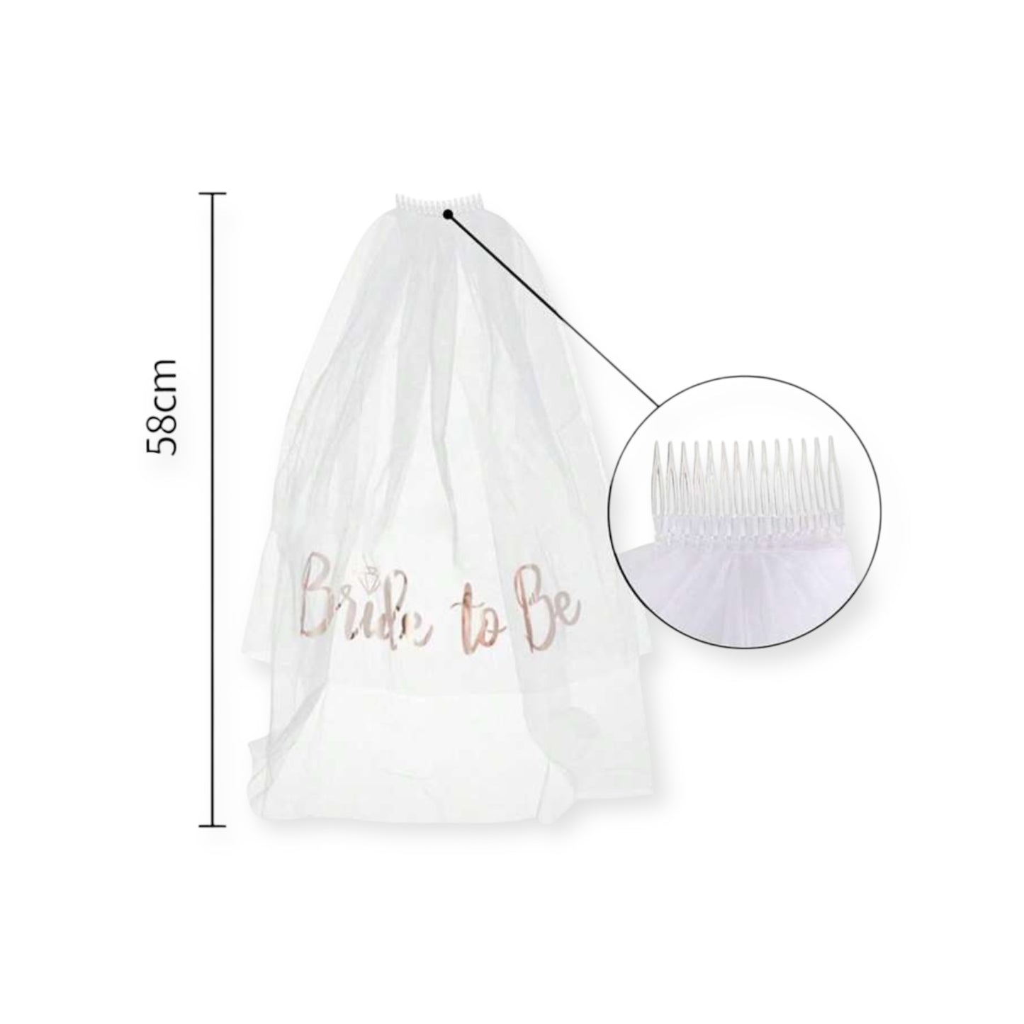 Bride To Be Veil, Sash and Headband Set