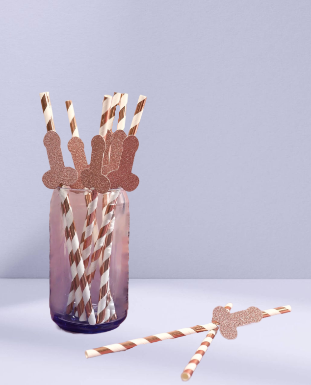 Hen Party Paper Straws