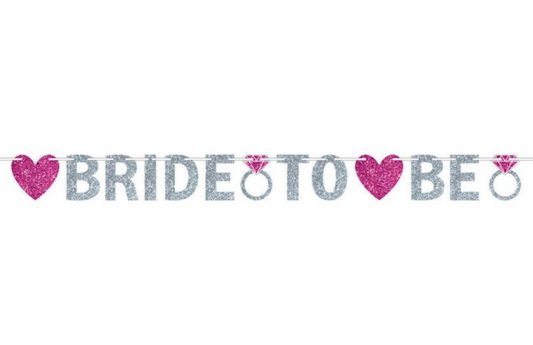 Bride to Be Glitter Banner