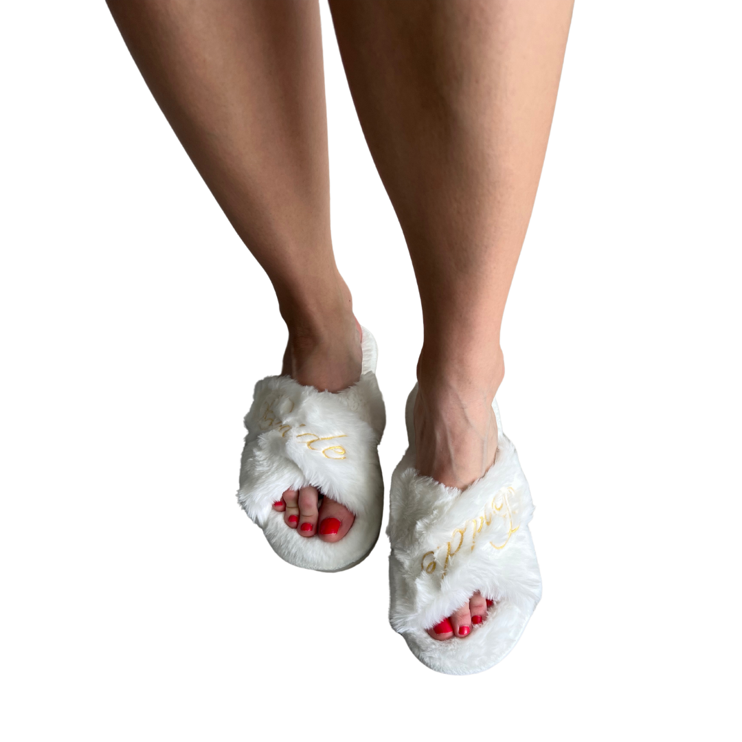 Bride Fluffy Slippers