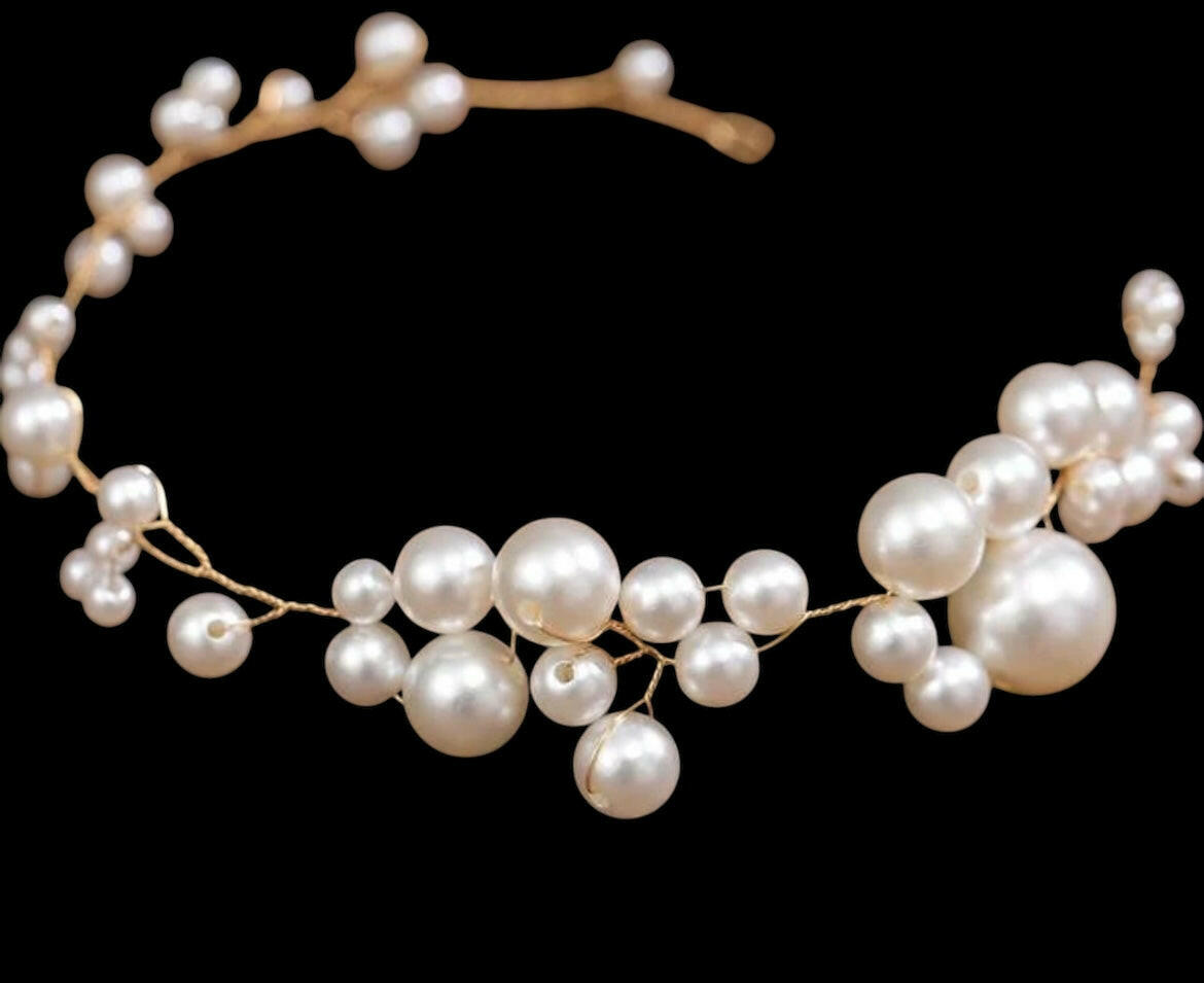 Elegant Handmade Faux Pearl Headband